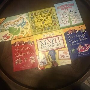 Scholastic Multicolor Children's Math Book Bundle - Yellow Red Blue Green